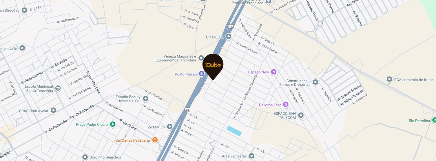 mapa de Localização do motel